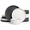 Matte White & Matte Dark Charcoal
