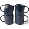 imagefamiware Coffee Mug Set for 4 Star 12 oz Catering Mugs Cup Set with Handle for Coffee Tea Cocoa Milk  Ceramic Stoneware Drinkware Set Cappuccino WhiteStarNebulas Blue