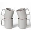imagefamiware Coffee Mugs Set of 4 Nebula 14oz Coffee Mugs Ceramic Cup Set with Handle for Latte Tea Milk Cappuccino Cocoa MulticolorLight Gray