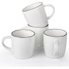 imagefamiware Coffee Mugs for 4 12 oz Mug Set Dringking Cup with Handle for Coffee Tea Cocoa Milk Milkyway serise WhiteMercuryWhite