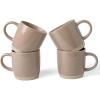 imagefamiware Coffee Mugs for 4 12 oz Mug Set Dringking Cup with Handle for Coffee Tea Cocoa Milk Milkyway serise WhiteMilkywayCinnamon Brown