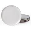 imagefamiware Dinner Plates Set of 6 1025 inch Pasta Plate Ocean Round Stoneware Dessert Plates Dish Set for Kitchen Microwave Dishwasher Safe Scratch Resistant BlueWhite