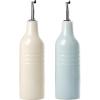 imagefamiware Jupiter 16oz Ceramic Olive Oil Dispenser Bottle 1 Piece Oil Dispenser for Kitchen with Stainless Steel Pourers Suitable for Storage Vinegar Soy Sauce Coffee Syrup Light PinkLight Blue and Vanilla White