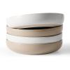imagefamiware Milkyway 33 oz Bowl Set Pasta Bowls Set of 4 Salad Bowls Perfect for Your Friend for Housewarming Thanksgiving Christmas WhiteWhite  Cinnamon Brown