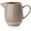 imagefamiware Milkyway Ceramic Sugar and Creamer Set 10oz Sugar Bowl ampamp 13oz Creamer Set  Stoneware Milk Pitcher ampamp Sugar Dispenser for Coffee Bar Kitchen or Countertop Coffee Serving Set Light GrayCinnamon Brown