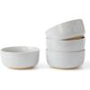 imagefamiware Milkyway Cereal Bowl Soup Bowls for 4 25 Ounce Bowls Set for Kitchen Bowl Set for Cereal Soup Rice Pasta Salad Oatmeal WhiteLight Gray
