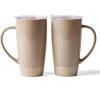 imagefamiware Milkyway Coffee Mugs 20oz Large Coffee Mug Ceramic Mug Set of 2 with Lid Cup Set with Handle for Latte Tea Cocoa Milk Home ampamp Office White and Cinnamon BrownCinnamon Brown