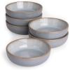 imagefamiware Nature Ceramic Soy Sauce Dish Dipping Bowls Set of 6 3 oz Dipping Sauce BowlsDishesCupsPlates Small Serving Bowls for Side Dishes Condiments Sushi Appetizer Dessert Snowy WhiteLight Blue