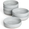 imagefamiware Nature Ceramic Soy Sauce Dish Dipping Bowls Set of 6 3 oz Dipping Sauce BowlsDishesCupsPlates Small Serving Bowls for Side Dishes Condiments Sushi Appetizer Dessert Snowy WhiteLight Gray