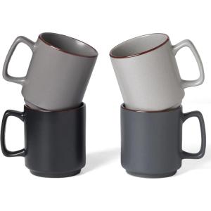 imagefamiware Coffee Mugs Set of 4 Nebula 14oz Coffee Mugs Ceramic Cup Set with Handle for Latte Tea Milk Cappuccino Cocoa MulticolorMulticolor