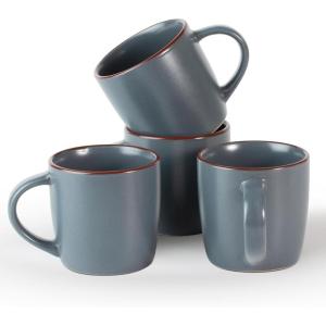 imagefamiware Coffee Mugs for 4 12 oz Mug Set Dringking Cup with Handle for Coffee Tea Cocoa Milk Milkyway serise WhiteMercuryCharcoal
