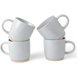 imagefamiware Coffee Mugs for 4 12 oz Mug Set Dringking Cup with Handle for Coffee Tea Cocoa Milk Milkyway serise WhiteMilkywayLigth Gray
