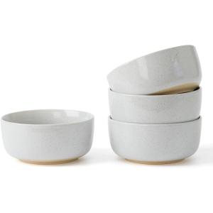 imagefamiware Milkyway Cereal Bowl Soup Bowls for 4 25 Ounce Bowls Set for Kitchen Bowl Set for Cereal Soup Rice Pasta Salad Oatmeal WhiteLight Gray