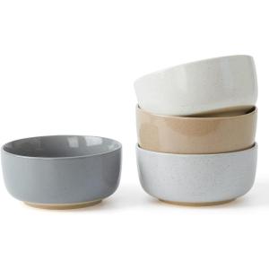 imagefamiware Milkyway Cereal Bowl Soup Bowls for 4 25 Ounce Bowls Set for Kitchen Bowl Set for Cereal Soup Rice Pasta Salad Oatmeal WhiteMulticolor