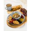 imageFamiware Dinnerware Sets for 4 Ocean Round 12Piece Kitchen Plates and Bowls Sets Microwave and Dishwasher Safe Scratch Resistant Matte BlackGray