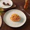 imageFamiware Dinnerware Sets for 4 Ocean Round 12Piece Kitchen Plates and Bowls Sets Microwave and Dishwasher Safe Scratch Resistant Matte BlackLight khaki