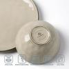 imageFamiware Dinnerware Sets for 4 Ocean Round 12Piece Kitchen Plates and Bowls Sets Microwave and Dishwasher Safe Scratch Resistant Matte BlackLight khaki