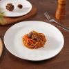 imageFamiware Dinnerware Sets for 4 Ocean Round 12Piece Kitchen Plates and Bowls Sets Microwave and Dishwasher Safe Scratch Resistant Matte BlackMatte White