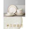 imageFamiware Dinnerware Sets for 4 Ocean Round 12Piece Kitchen Plates and Bowls Sets Microwave and Dishwasher Safe Scratch Resistant Matte BlackVanilla White