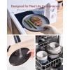 imageFamiware Nebula Ridge Stoneware Dinnerware Sets Plates and Bowls Sets for 4 12 Pieces Dishes Set Microwave and Dishwasher Safe Kitchen Plates CharcoalMulticolor