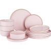 Light Pink with Brown Rim