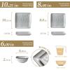 imageFamiware Dinnerware Sets for 4 Ocean Square 12Piece Kitchen Plates and Bowls Sets Microwave and Dishwasher Safe Scratch Resistant Vanilla WhiteGray