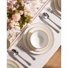 imageFamiware Jupiter Dinnerware Set Plates and Bowls Dish Sets for 4 12 Pieces Microwave and Dishwasher Safe Stoneware Speckled Tableware Chip and Scratch Resistant MulticolorLight Green