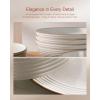 imageFamiware Jupiter Dinnerware Set Plates and Bowls Dish Sets for 4 12 Pieces Microwave and Dishwasher Safe Stoneware Speckled Tableware Chip and Scratch Resistant MulticolorWhite