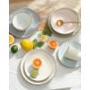 imageFamiware Jupiter Dinnerware Set Plates and Bowls Dish Sets for 4 12 Pieces Microwave and Dishwasher Safe Stoneware Speckled Tableware Chip and Scratch Resistant MulticolorMulticolor