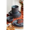 imageFamiware Mercury Plates and Bowls Sets 12 Pieces Stoneware Dinnerware Sets Dishes Set for 4 Microwave and Dishwasher Safe CharcoalCharcoal