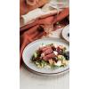 imageFamiware Mercury Plates and Bowls Sets 12 Pieces Stoneware Dinnerware Sets Dishes Set for 4 Microwave and Dishwasher Safe CharcoalLight Grey