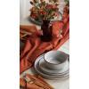 imageFamiware Mercury Plates and Bowls Sets 12 Pieces Stoneware Dinnerware Sets Dishes Set for 4 Microwave and Dishwasher Safe CharcoalLight Grey