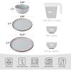 imageFamiware Mercury Plates and Bowls Sets 12 Pieces Stoneware Dinnerware Sets Dishes Set for 4 Microwave and Dishwasher Safe CharcoalLight Grey