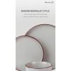 imageFamiware Mercury Plates and Bowls Sets 12 Pieces Stoneware Dinnerware Sets Dishes Set for 4 Microwave and Dishwasher Safe CharcoalLight Grey