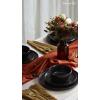 imageFamiware Mercury Plates and Bowls Sets 12 Pieces Stoneware Dinnerware Sets Dishes Set for 4 Microwave and Dishwasher Safe CharcoalMatte Black