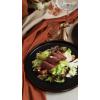 imageFamiware Mercury Plates and Bowls Sets 12 Pieces Stoneware Dinnerware Sets Dishes Set for 4 Microwave and Dishwasher Safe CharcoalMatte Black