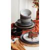 imageFamiware Mercury Plates and Bowls Sets 12 Pieces Stoneware Dinnerware Sets Dishes Set for 4 Microwave and Dishwasher Safe CharcoalMulticolor
