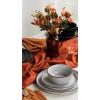imageFamiware Mercury Plates and Bowls Sets 12 Pieces Stoneware Dinnerware Sets Dishes Set for 4 Microwave and Dishwasher Safe CharcoalMulticolor