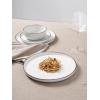 imageFamiware Mercury Plates and Bowls Sets 12 Pieces Stoneware Dinnerware Sets Dishes Set for 4 Microwave and Dishwasher Safe CharcoalWhite