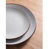 imageFamiware Venus Plates and Bowls Sets 12 Pieces Stoneware Speckled Dinnerware Sets Dishes Set for 4 Microwave and Dishwasher Safe Matte Dark GreyLight Grey