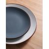 imageFamiware Venus Plates and Bowls Sets 12 Pieces Stoneware Speckled Dinnerware Sets Dishes Set for 4 Microwave and Dishwasher Safe Matte Dark GreyMulticolor