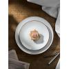 imageFamiware Venus Plates and Bowls Sets 12 Pieces Stoneware Speckled Dinnerware Sets Dishes Set for 4 Microwave and Dishwasher Safe Matte Dark GreyWhite