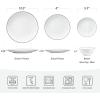 imageFamiware Venus Plates and Bowls Sets 12 Pieces Stoneware Speckled Dinnerware Sets Dishes Set for 4 Microwave and Dishwasher Safe Matte Dark GreyWhite