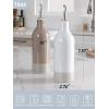imagefamiware Milkyway 16oz Ceramic Olive Oil Dispenser Bottle Olive Oil and Vinegar Dispenser Bottle Set of 2 with Stainless Steel Pourers Suitable for Storage Vinegar Liquids Dark GrayLight Gray and Cinnamon Brown