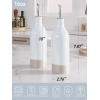 imagefamiware Milkyway 16oz Ceramic Olive Oil Dispenser Bottle Olive Oil and Vinegar Dispenser Bottle Set of 2 with Stainless Steel Pourers Suitable for Storage Vinegar Liquids Dark GrayLight Gray