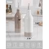 imagefamiware Milkyway 16oz Ceramic Olive Oil Dispenser Bottle Olive Oil and Vinegar Dispenser Bottle Set of 2 with Stainless Steel Pourers Suitable for Storage Vinegar Liquids Dark GrayWhite and Cinnamon Brown