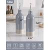 imagefamiware Milkyway 16oz Ceramic Olive Oil Dispenser Bottle Olive Oil and Vinegar Dispenser Bottle Set of 2 with Stainless Steel Pourers Suitable for Storage Vinegar Liquids Dark GrayDark Gray