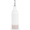 imagefamiware Milkyway 16oz Ceramic Olive Oil Dispenser Bottle Olive Oil and Vinegar Dispenser Bottle Set of 2 with Stainless Steel Pourers Suitable for Storage Vinegar Liquids Dark GrayWhite