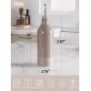 imagefamiware Milkyway 16oz Ceramic Olive Oil Dispenser Bottle Olive Oil and Vinegar Dispenser Bottle Set of 2 with Stainless Steel Pourers Suitable for Storage Vinegar Liquids Dark GrayCinnamon Brown