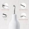 imagefamiware Milkyway 16oz Ceramic Olive Oil Dispenser Bottle Olive Oil and Vinegar Dispenser Bottle Set of 2 with Stainless Steel Pourers Suitable for Storage Vinegar Liquids Dark GrayLight Gray and Cinnamon Brown
